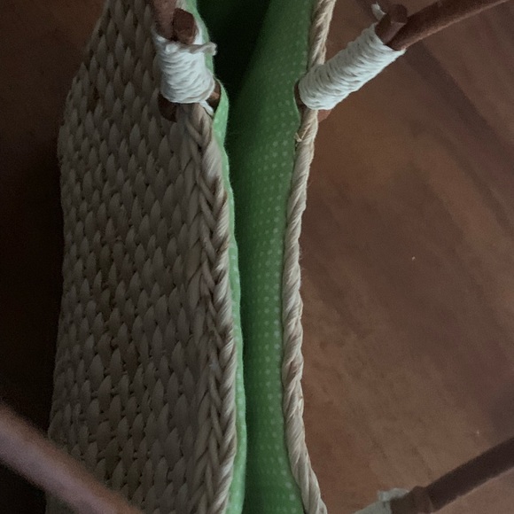 Vintage 1950’s Wicker Woven Purse fully lined, cute sequin appliqués, mint - Picture 3 of 8